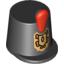 Набор LEGO Minifig Hat Imperial Guard Shako with Red Plume and Gold Badge Print, Черный