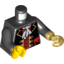 Набор LEGO Torso Pirate Captain with White Ascot Black Arms Print / Yellow Hand and Pearl Gold Hook, Черный