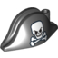 Набор LEGO Minifig Hat Bicorne with Evil Skull and Crossbones Print, Черный