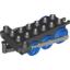 Набор LEGO Duplo Train Steam Engine Chassis with Light Bluish Gray Drive Rod and Red Wheels, Черный