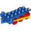 Набор LEGO Duplo Train Steam Engine Chassis with Light Bluish Gray Drive Rod and Red Wheels, Голубой