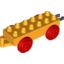 Набор LEGO Duplo Train Base 2 x 6 with Light Bluish Gray Train Wheels and Moveable Hook, Bright Light Orange