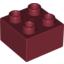 Набор LEGO Brick 2 x 2, Темно-красный