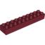 Набор LEGO Duplo, Brick 2 x 10, Темно-красный