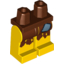 Набор LEGO Legs and Reddish Brown Hips with Castaway Rags and Patch Print, Желтый