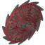 Набор LEGO Bionicle Weapon Saw Blade Shield with Red Geometric Print, Черный