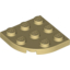 Набор LEGO Plate, Round Corner 3 x 3, Tan