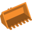 Набор LEGO Vehicle, Digger Bucket 7 Teeth 3 x 6 with Locking 2 Finger Hinge, Оранжевый