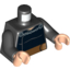 Набор LEGO Torso SW Cape Chain Clasp Ornate and Belt Print (Dooku Clone Wars) / Black Arms / Light Flesh Hands, Черный