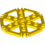 Набор LEGO Technic Plate Rotor 6 Blade with Clip Ends Connected [aka Water Wheel], Желтый