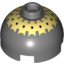 Набор LEGO Brick Round 2 x 2 Dome Top with Black Spots on Yellow Print (Buzz Droid) [Recessed Stud], Темный сине-серый