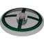 Набор LEGO Dish 4 x 4 Inverted with Green Cross Print, Прозрачный черный