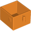 Набор LEGO Duplo Furniture Drawer 2 x 2 with Pull Handle (fits in cabinet 4890), Оранжевый
