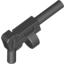 Набор LEGO Minifig Pistol [Automatic Long Barrel and Round Magazine], Черный