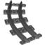 Набор LEGO Train, Track Plastic, Narrow, Curve, Темный сине-серый
