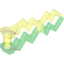 Набор LEGO Wave Angular with Marbled Trans-Green Pattern, Trans-Neon Green