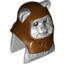 Набор LEGO Minifig Head Modified Ewok with Reddish Brown Hood with White Tooth Print, Светлый сине-серый