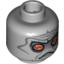 Набор LEGO Minifig Head Alien with SW Neimoidian Gray Facial Lines Print  [Blocked Open Stud], Светлый сине-серый
