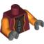 Набор LEGO Torso SW Neimoidian Viceroy Print / Orange Arms / Dark Bluish Gray Hands , Темно-красный