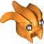 Набор LEGO Minifig Head Modified Kranxx with Black Eyes and Open Mouth, Оранжевый