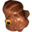 Набор LEGO Minifig Head Modified Mon Calamari, Темно-оранжевый