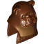Набор LEGO Minifig Head Modified Ewok with Tan Hood with Dark Orange Feathers Print, Красно-коричневый
