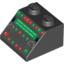 Набор LEGO Slope 45В° 2 x 2 with Complex Control Panel with Red and Green Lamps Print, Черный