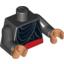 Набор LEGO Torso Indiana Jones with Layered Shirt and Red Belt Print / Black Arms / Flesh Hands, Черный