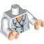Набор LEGO Torso Indiana Jones Suit Jacket Female with Blue Pinstripes Print / White Arms / Light Flesh Hands, Белый
