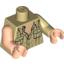 Набор LEGO Torso Indiana Jones Open Collar Shirt with Pockets Print / Tan Arm Left / Light Flesh Arm Right / Light Flesh Hands, Tan