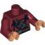 Набор LEGO Torso Indiana Jones Dark Brown Belt and Sash with Ceremonial Knife Print / Dark Red Arms / Flesh Hands, Темно-красный