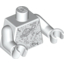 Набор LEGO Torso Space Classic Moon with Marbling and Cracks Print / White Arms / White Hands, Белый