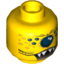 Набор LEGO Minifig Head - Single Eye, Spots, and Jagged Teeth Print [Blocked Open Stud], Желтый