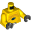 Набор LEGO Torso Alien with Skin Folds and Black Eye Print / Yellow Arms / Black Hands, Желтый