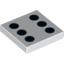 Набор LEGO Tile  2 x  2 with  6 Black Dots Print, Белый