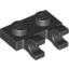 Набор LEGO Plate Special 1 x 2 with Clips Horizontal [Thick U-Clips], Черный