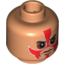 Набор LEGO Minifig Head Face Paint with Red Paint and Sunken Eyes Print [Blocked Open Stud], Flesh