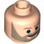 Набор LEGO Minifig Head Beard with Brown Trim Beard (angular below mouth), Eyebrows and Smile Print (Crix Madine) [Blocked Open Stud], Light Flesh