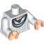 Набор LEGO Torso SW Robe with Silver Necklace Print / White Arms / Light Flesh Hands, Белый