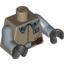 Набор LEGO Torso SW Rebel Officer Suit Print / Sand Blue Arms / Black Hands, Dark Tan