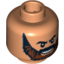 Набор LEGO Minifig Head Beard Brown Full with Black Knit Eyebrows and Grin with Teeth Print [Blocked Open Stud], Flesh