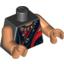 Набор LEGO Torso Indiana Jones Robe with Red Trim and Ceremonial Necklace Print / Flesh Arms / Flesh Hands, Черный