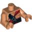 Набор LEGO Torso Indiana Jones Muscled Torso with Red Sash and Ceremonial Knife Print / Flesh Arms / Flesh Hands, Flesh