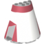 Набор LEGO Cone Half 8 x 4 x 6 with Dark Red Stripe Tantive Bridge Top Print, Trans-Clear