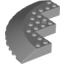 Набор LEGO Brick, Round Corner 10 x 10 with Slope 33В° Edge, Axle Hole, Facet Cutout, Светлый сине-серый
