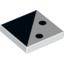 Набор LEGO Tile 2 x 2 with 2 Black Dots and Black Triangle Print, Белый
