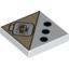 Набор LEGO Tile 2 x 2 with 3 Black Dots and Mummy Head Print, Белый