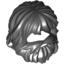 Набор LEGO Minifig Hair with Beard and Mouth Hole, Черный
