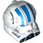 Набор LEGO Minifig Helmet SW Clone Pilot with Open Visor and Blue Markings Print, Белый