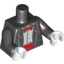 Набор LEGO Torso with Black Jacket, White Shirt and Red Bow Tie and Cummerbund Print / Black Arms / White Hands, Черный